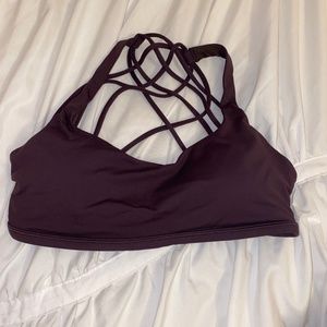 Purple lululemon free to be wild bra